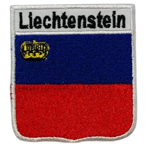 Bebuz Liechtenstein-Nationalflagge, bestickt, zum Aufbügeln, Patriotische Applikation, Emblem für Jacken, Hüte, Taschen, Militäruniformen Bebuz Liechtenstein-Nationalflagge, bestickt, zum Aufbügeln, Patriotische Applikation, Emblem für Jacken, Hüte, Taschen, Militäruniformen von Be Buz