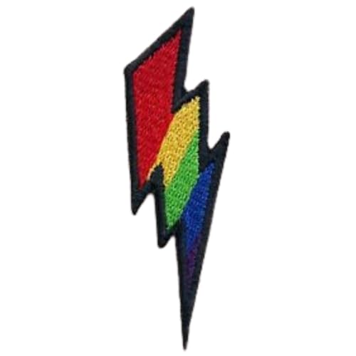 Bebuz Lightning Bold Symbol Bunte Stickerei Bügelbilder für Kleidung Aufnähen Applikation für DIY Handwerk Denim Jacken Jeans Rucksäcke von Be Buz