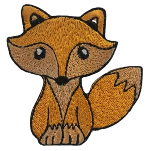 Bebuz Little Fox Animal Embroidery Iron on Patches for Clothing Sew-On Applique for DIY Crafts Denim Jackets Jeans Backpacks von Be Buz