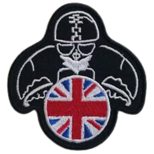 Bebuz Motorräder bBiker Union Jack Stickerei Bügelbilder für Kleidung Aufnäher Applikation für DIY Handwerk Denim Jacken Jeans Rucksäcke Bebuz Motorräder bBiker Union Jack Stickerei Bügelbilder für Kleidung Aufnäher Applikation für DIY Handwerk Denim Jacken Jeans Rucksäcke von Be Buz