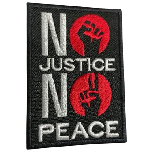 Bebuz No Justice No Peace Stickerei Bügelbilder für Kleidung Aufnäher Applikation für DIY Handwerk Denim Jacken Jeans Rucksäcke Bebuz No Justice No Peace Stickerei Bügelbilder für Kleidung Aufnäher Applikation für DIY Handwerk Denim Jacken Jeans Rucksäcke von Be Buz