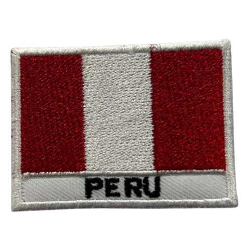 Bebuz Peru-Flagge mit Namen, bestickt, zum Aufbügeln oder Aufnähen, Stoffreparaturflicken, taktische Militär-Aufnäher – Emblem Bebuz Peru-Flagge mit Namen, bestickt, zum Aufbügeln oder Aufnähen, Stoffreparaturflicken, taktische Militär-Aufnäher – Emblem von Be Buz