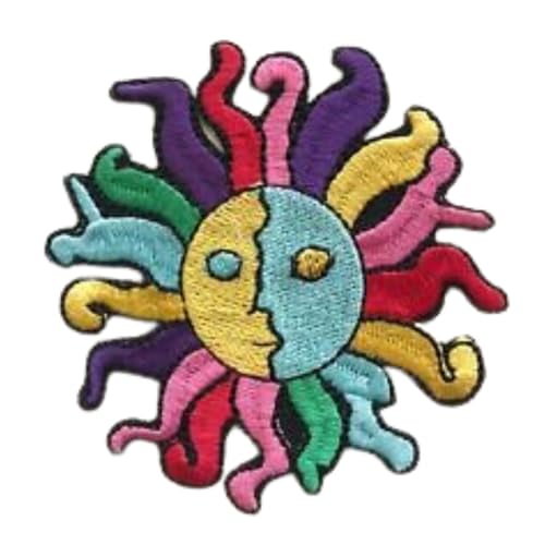 Bebuz Regenbogen Sonne Stickerei Bügelbilder für Kleidung Aufnäher Applikation für DIY Handwerk Denim Jacken Jeans Rucksäcke Bebuz Regenbogen Sonne Stickerei Bügelbilder für Kleidung Aufnäher Applikation für DIY Handwerk Denim Jacken Jeans Rucksäcke von Be Buz