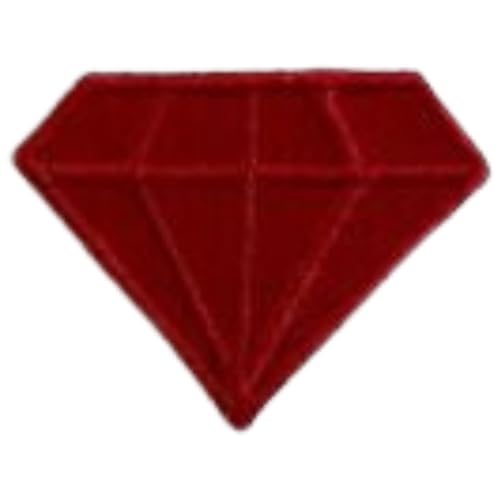 Bebuz Rot Diamant Stickerei Bügelbilder für Kleidung Aufnäher Applikation für DIY Handwerk Denim Jacken Jeans Rucksäcke von Be Buz