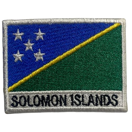 Bebuz Salomonen-Flagge mit Namensaufnäher, bestickt, zum Aufbügeln oder Aufnähen, Stoffreparaturflicken, taktische Militär-Flicken – Emblem Bebuz Salomonen-Flagge mit Namensaufnäher, bestickt, zum Aufbügeln oder Aufnähen, Stoffreparaturflicken, taktische Militär-Flicken – Emblem von Be Buz