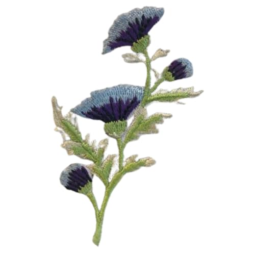 Bebuz Schöne Lavendeldistel Blume Stickerei Bügelbilder für Kleidung Aufnähen Applikation für DIY Handwerk Denim Jacken Jeans Rucksäcke Bebuz Schöne Lavendeldistel Blume Stickerei Bügelbilder für Kleidung Aufnähen Applikation für DIY Handwerk Denim Jacken Jeans Rucksäcke von Be Buz