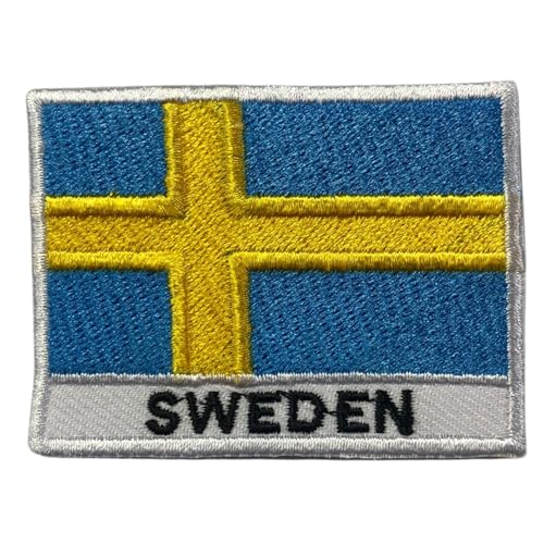 Bebuz Schweden-Flagge mit Namensaufnäher, bestickt, zum Aufbügeln oder Aufnähen, Stoffreparaturflicken, taktische Militär-Aufnäher – Emblem Bebuz Schweden-Flagge mit Namensaufnäher, bestickt, zum Aufbügeln oder Aufnähen, Stoffreparaturflicken, taktische Militär-Aufnäher – Emblem von Be Buz