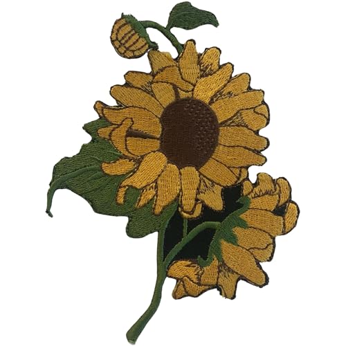 Bebuz Sonnenblume Patch Stickerei Bügelbilder für Kleidung Aufnäher Applikation für DIY Handwerk Denim Jacken Jeans Rucksäcke Bebuz Sonnenblume Patch Stickerei Bügelbilder für Kleidung Aufnäher Applikation für DIY Handwerk Denim Jacken Jeans Rucksäcke von Be Buz