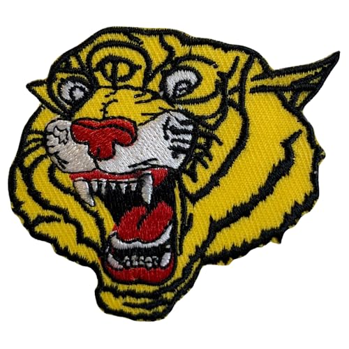 Bebuz Tiger Brüllende Tier Stickerei Bügelflicken für Kleidung Aufnäher Applikation für DIY Handwerk Denim Jacken Jeans Rucksäcke Bebuz Tiger Brüllende Tier Stickerei Bügelflicken für Kleidung Aufnäher Applikation für DIY Handwerk Denim Jacken Jeans Rucksäcke von Be Buz