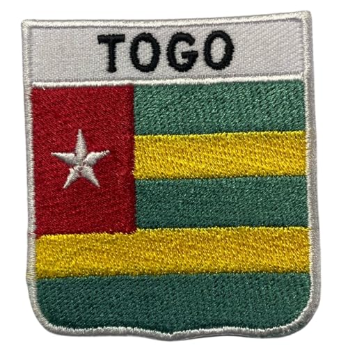 Bebuz Togo Nationalschild-Flagge, bestickt, zum Aufbügeln, Patriotische Applikation, Emblem für Jacken, Hüte, Taschen, Militäruniformen Bebuz Togo Nationalschild-Flagge, bestickt, zum Aufbügeln, Patriotische Applikation, Emblem für Jacken, Hüte, Taschen, Militäruniformen von Be Buz