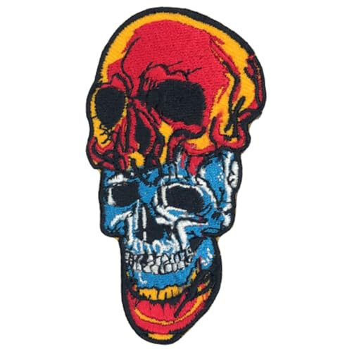 Bebuz Totenkopf Eis und Feuer Abzeichen Stickerei Bügelbilder für Kleidung Aufnäher Applikation für DIY Handwerk Denim Jacken Jeans Rucksäcke Bebuz Totenkopf Eis und Feuer Abzeichen Stickerei Bügelbilder für Kleidung Aufnäher Applikation für DIY Handwerk Denim Jacken Jeans Rucksäcke von Be Buz