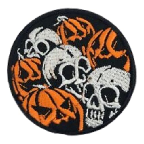 Bebuz Totenkopf und Kürbisse Abzeichen Stickerei Bügelbilder für Kleidung Aufnäher Applikation für DIY Handwerk Denim Jacken Jeans Rucksäcke Bebuz Totenkopf und Kürbisse Abzeichen Stickerei Bügelbilder für Kleidung Aufnäher Applikation für DIY Handwerk Denim Jacken Jeans Rucksäcke von Be Buz