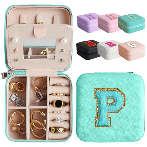BeBeGee Reise-Schmuckkästchen mit Spiegel, tragbarer Mini-Schmuck-Reise-Organizer, kleine Schmuckschatulle für Brautjungfern, Reisen, unverzichtbar zur Aufbewahrung von Ringen, Halsketten, Ohrringen BeBeGee Reise-Schmuckkästchen mit Spiegel, tragbarer Mini-Schmuck-Reise-Organizer, kleine Schmuckschatulle für Brautjungfern, Reisen, unverzichtbar zur Aufbewahrung von Ringen, Halsketten, Ohrringen von BeBeGee