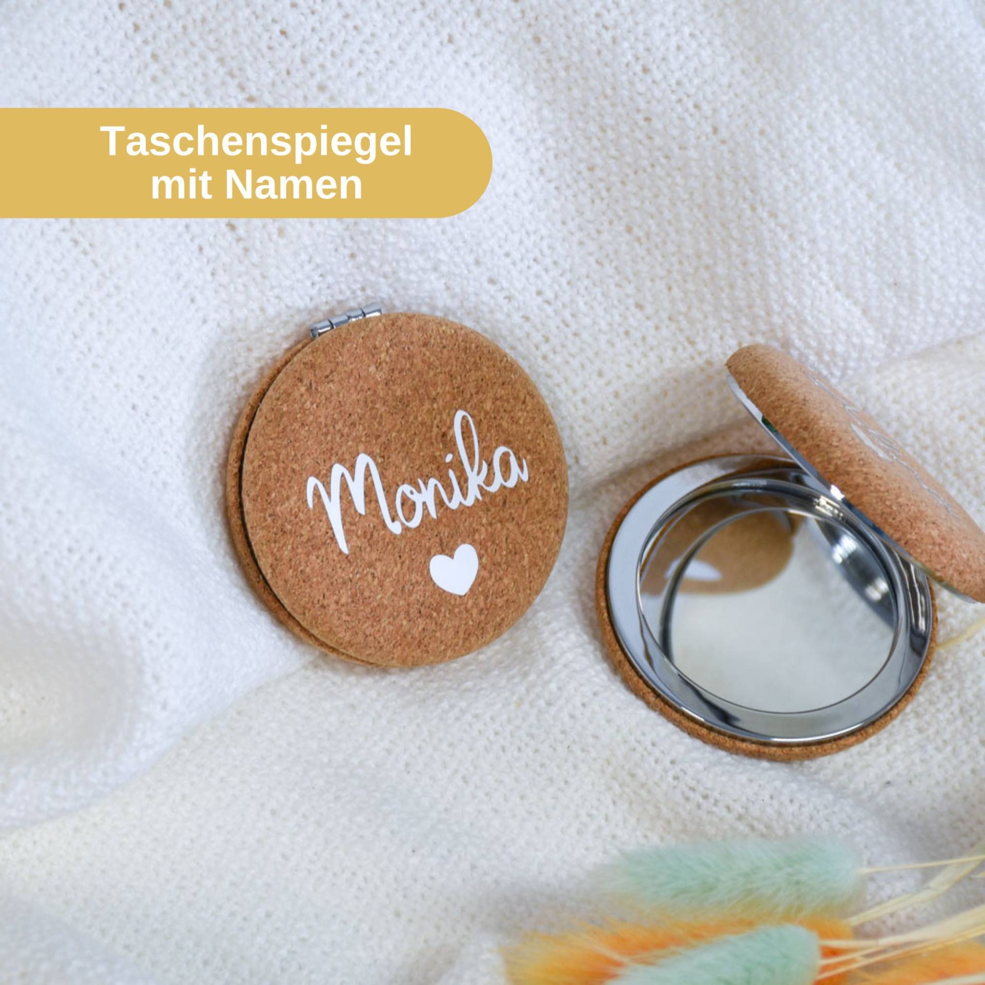 Taschenspiegel Personalisiert Mit Dem Namen | Aus Kork Vergrößerung Geschenk Für Mama Tochter Oder Freundin Geschenkidee Geburtstag Taschenspiegel Personalisiert Mit Dem Namen | Aus Kork Vergrößerung Geschenk Für Mama Tochter Oder Freundin Geschenkidee Geburtstag von BeBonnieShop