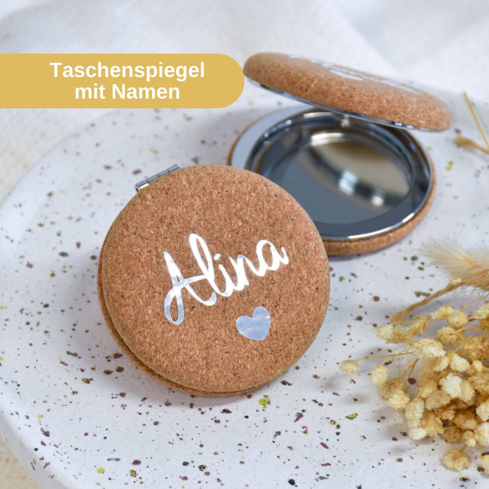 Taschenspiegel Personalisiert Mit Dem Namen | Aus Kork Vergrößerung Geschenk Für Mama Tochter Oder Freundin Geschenkidee Geburtstag Taschenspiegel Personalisiert Mit Dem Namen | Aus Kork Vergrößerung Geschenk Für Mama Tochter Oder Freundin Geschenkidee Geburtstag von BeBonnieShop