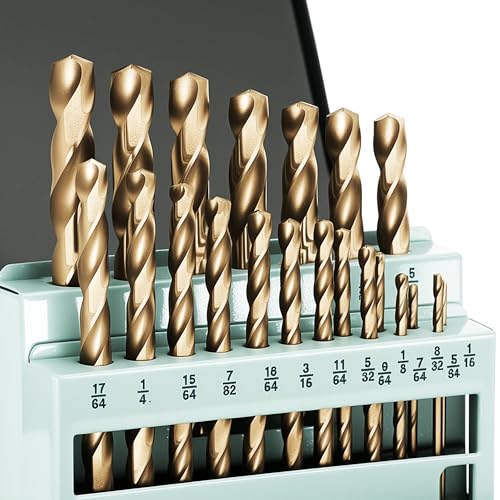 BeHappy Kobalt-Bohrer-Set, M35 HSS, 135-Grad-Spitze, Spiralbohrerlänge für gehärtetes Metall, Edelstahl, Gusseisen, Holz und Kunststoffe, mit Index-Aufbewahrungskoffer, 1/16-3/8 Zoll, 21-teilig BeHappy Kobalt-Bohrer-Set, M35 HSS, 135-Grad-Spitze, Spiralbohrerlänge für gehärtetes Metall, Edelstahl, Gusseisen, Holz und Kunststoffe, mit Index-Aufbewahrungskoffer, 1/16-3/8 Zoll, 21-teilig von BeHappy