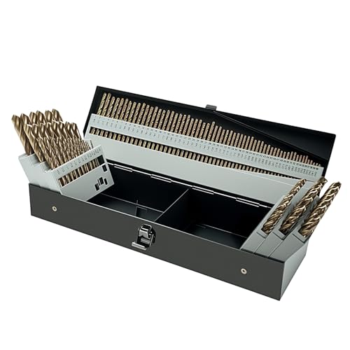 BeHappy Kobalt-Bohrer-Set, M35 HSS, 135-Grad-Spitze, Spiralbohrerlänge für gehärtetes Metall, Edelstahl, Gusseisen, Holz und Kunststoffe, mit Index-Aufbewahrungskoffer, 115-teilig BeHappy Kobalt-Bohrer-Set, M35 HSS, 135-Grad-Spitze, Spiralbohrerlänge für gehärtetes Metall, Edelstahl, Gusseisen, Holz und Kunststoffe, mit Index-Aufbewahrungskoffer, 115-teilig von BeHappy