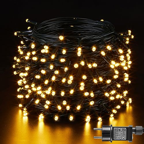 Lichterkette Weihnachtsbaum Warmweiß 30M 300LED mit Stecker - Hohe Helligkeit Weihnachtsbaum Lichterkette 8 Lichtmodi, Speicherfunktion, IP44 Wasserdicht - Tannenbaum Lichterkette Außen & Innen von BeMyriad