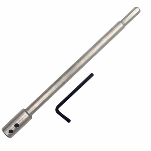 Forstner-Bit-Verlängerung, extra lange Bohrerverlängerung zum Hinzufügen von über 21,5 cm Bohrtiefe (25,4 cm für 3/8-Zoll-Rundschaft oder Sechskantschaft) von BeQell