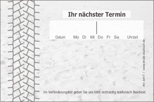 10 Terminblöcke mini mit je 100 Blatt, 1000 Terminzettel tzm7 Reifenhandel, KFZ Werkstatt von BeWeSt
