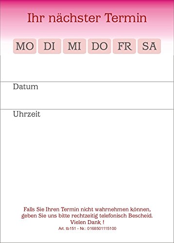 10 Terminblöcke mit je 50 Terminzettel, Terminblock tb151 10 Terminblöcke mit je 50 Terminzettel, Terminblock tb151 von BeWeSt