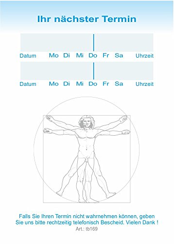 10 neutrale Terminblöcke mit je 50 Terminzettel, Terminblock tb169 Leonardo von BeWeSt