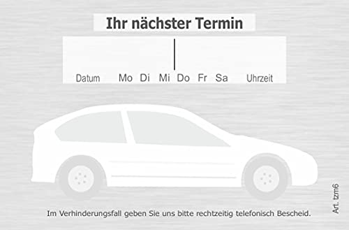 25 Terminblöcke mini mit je 100 Blatt, 2500 Terminzettel tzm6 Auto Werkstatt KFZ von BeWeSt