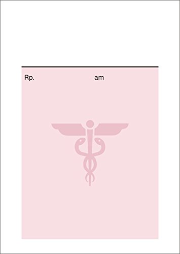 250 Privatrezepte Rezeptzettel lose für Ärzte und Heilpraktiker Format DIN A6, Caduceus Hermesstab, rosa pr103-5 von BeWeSt