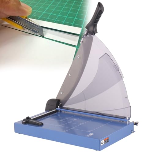 Beachtiful Papierschneider, Stapelpapierschneider für Karton, A4-Papierschnittlänge, Leitplanken-Papierpresswerkzeug, Metallbasis, 40-Blatt-Kapazität, Papierschneider für Büro, Zuhause von Beachtiful
