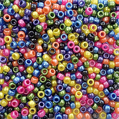 Dark Pearl Mix Kunststoff-Pony-Perlen, hergestellt in den USA, 6 x 9 mm, Kunststoff-Bastelperlen für Banner, Konzert-Festival-Armbänder, Halsketten, Schlüsselanhänger und Schmuck, Kunst und Handwerk Dark Pearl Mix Kunststoff-Pony-Perlen, hergestellt in den USA, 6 x 9 mm, Kunststoff-Bastelperlen für Banner, Konzert-Festival-Armbänder, Halsketten, Schlüsselanhänger und Schmuck, Kunst und Handwerk von Bead Bee