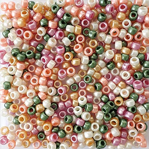 Pearl Elegance Pony-Perlen, hergestellt in den USA, 6 x 9 mm, Kunststoffperlen für Banner, Konzert-Festival-Armbänder, Halsketten, Schlüsselanhänger und Schmuck, Haarflechten, Kunst und Handwerk Pearl Elegance Pony-Perlen, hergestellt in den USA, 6 x 9 mm, Kunststoffperlen für Banner, Konzert-Festival-Armbänder, Halsketten, Schlüsselanhänger und Schmuck, Haarflechten, Kunst und Handwerk von Bead Bee