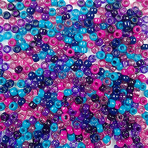 Pony-Perlen aus dunklem Beerenblau und Violett, hergestellt in den USA, 6 x 9 mm, Kunststoff-Bastelperlen für Banner, Konzert-Festival-Armbänder, Halsketten, Schlüsselanhänger und Schmuck, Kunst und Pony-Perlen aus dunklem Beerenblau und Violett, hergestellt in den USA, 6 x 9 mm, Kunststoff-Bastelperlen für Banner, Konzert-Festival-Armbänder, Halsketten, Schlüsselanhänger und Schmuck, Kunst und von Bead Bee