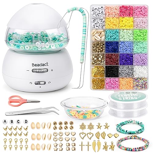 Beadact Electric Clay Bead Spinner Kit with Clay Beads Kit, Bead Spinner Machine for Jewelry Making, DIY Waist Beads von Beadact