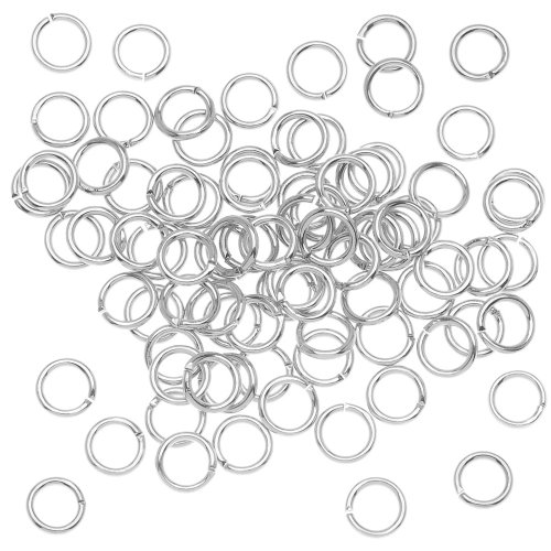 Beadaholique 100 Stück, 5 mm, versilbert, offen, 20 Gauge Beadaholique 100 Stück, 5 mm, versilbert, offen, 20 Gauge von Beadaholique