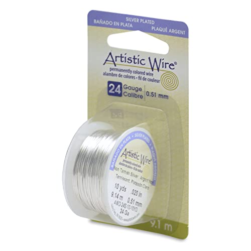 Artistic Draht, versilbert, läuft nicht an, 0,5 mm, 9,1 m von Artistic Wire