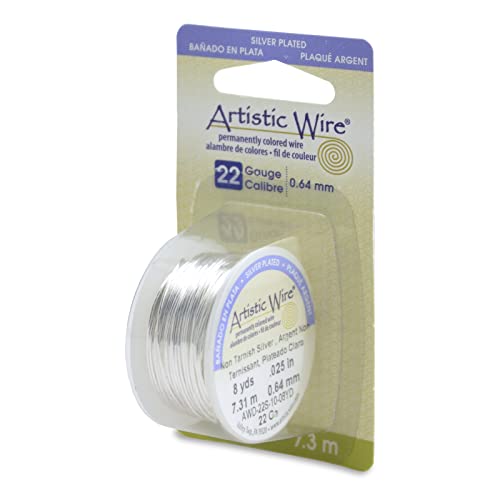 Artistic Wire, 22 Gauge 8 Yards/Pkg, Natural Non-Tarnish Silver by Beadalon von Artistic Wire