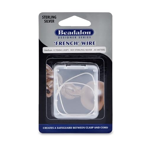 Beadalon Französischer Draht, 0,70 mm, 925er Sterlingsilber, 30,5 cm von Beadalon