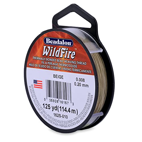 Beadalon 162S-010 WildFire Thermisch verklebtes Perlenfaden, beige, 0.01 in / 125 yd Beadalon 162S-010 WildFire Thermisch verklebtes Perlenfaden, beige, 0.01 in / 125 yd von Beadalon