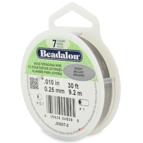 Beadalon 7 Perlenschnur, 0,010 Zoll (0,25 mm), mehrfarbig von Beadalon