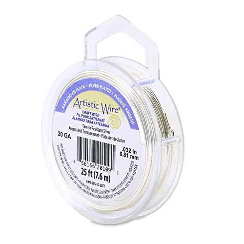 Beadalon AWS-20S-10-25FT Basteldraht, Silberfarben, 1 Pack von Artistic Wire