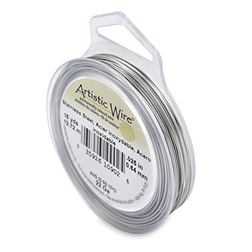 Artistic Wire 22 Gauge / .64 mm Edelstahl-Basteldraht, Rot/Ausflug, einfarbig (Getaway Solids), 18 1 mm, 10 yd / 9.1 m von Artistic Wire