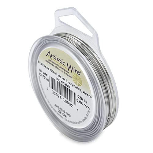 Artistic Wire 22 Gauge / .64 mm Edelstahl-Basteldraht, 18 1 mm, 10 yd / 9.1 m von Artistic Wire