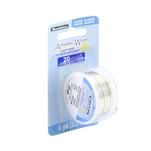 Beadalon Artistic Wire-Silver – 20 Gauge, 6YD, andere, Mehrfarbig von Artistic Wire