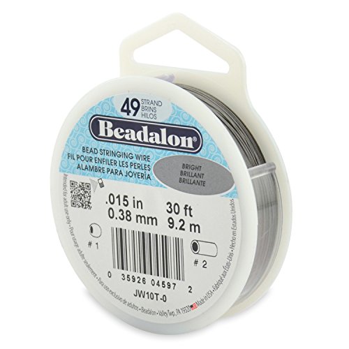 Beadalon - Beadalon 49 Strang Schmuckdraht 0,015 "Bright 30ft von Beadalon