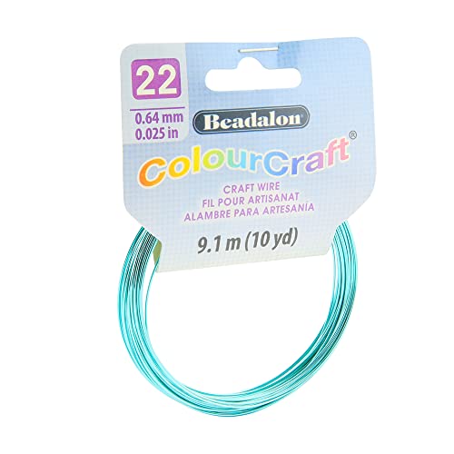 Beadalon ColourCraft Draht, 0,64 mm, Meergrün, versilbert, anlaufgeschützt, 9 m Spule Beadalon ColourCraft Draht, 0,64 mm, Meergrün, versilbert, anlaufgeschützt, 9 m Spule von Beadalon