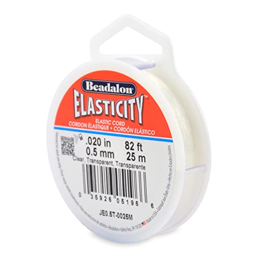 Beadalon Elastcity elastischer Faden, 0,5 mm, 25 m, durchsichtig Beadalon Elastcity elastischer Faden, 0,5 mm, 25 m, durchsichtig von Beadalon