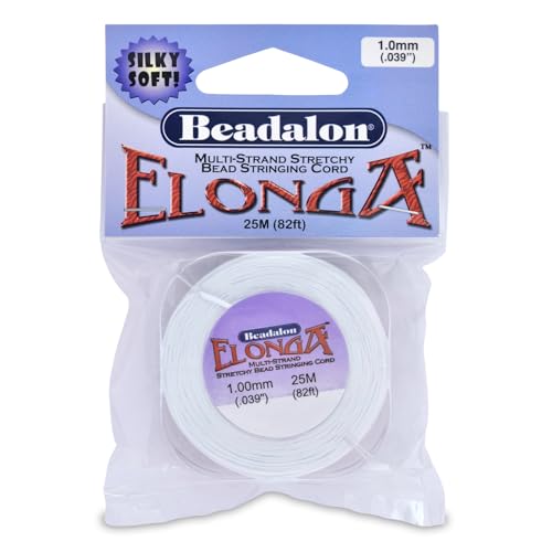 Beadalon Elonga 1,0 mm, Weiß, 25 m von Beadalon