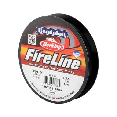 Beadalon FireLine Perlenfaden von Berkley, 0,000 cm, Bruchfestigkeit 2,7 kg, Rauchfarben, 125 m Beadalon FireLine Perlenfaden von Berkley, 0,000 cm, Bruchfestigkeit 2,7 kg, Rauchfarben, 125 m von Beadalon