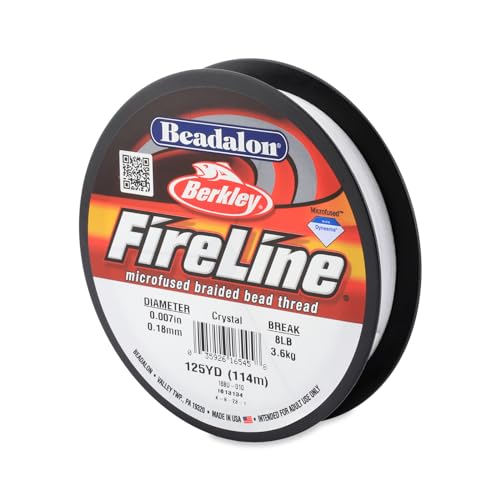 Beadalon FireLine Perlenfaden von Berkley, 0,005 cm, Bruchfestigkeit 3,6 kg, Kristall, 125 m Beadalon FireLine Perlenfaden von Berkley, 0,005 cm, Bruchfestigkeit 3,6 kg, Kristall, 125 m von Beadalon
