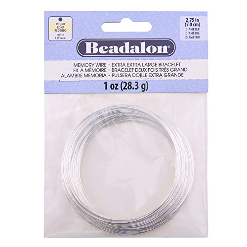 Beadalon - Gedächtnisdraht aus Kohlenstoffstahl, rund, XXL, versilbert, 1 Unzen, ca. 56 Hupen Beadalon - Gedächtnisdraht aus Kohlenstoffstahl, rund, XXL, versilbert, 1 Unzen, ca. 56 Hupen von Beadalon